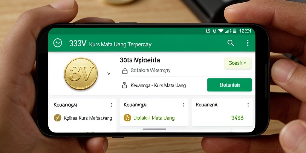 Tampilan antarmuka aplikasi 333V yang sederhana dan informatif.