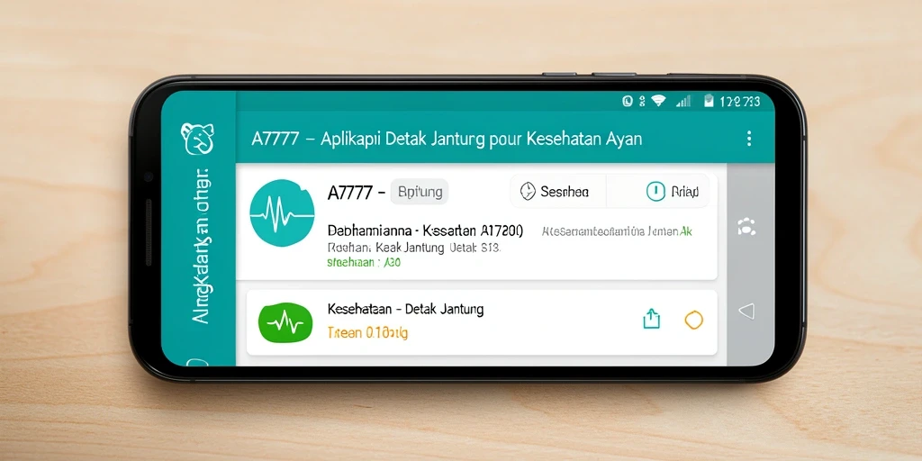 Antarmuka A7777 dengan fungsi Detak Jantung yang user-friendly.