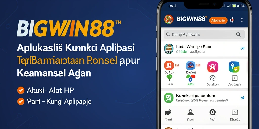 Tampilan antarmuka modern dari aplikasi Kunci Aplikasi BIGWIN88.