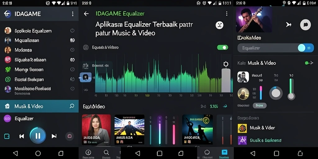 Tampilan antarmuka IDAGAME yang memudahkan pengaturan Equalizer.