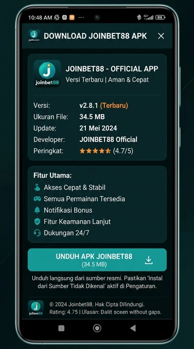 Unduh APK joinbet88 dan Instal di Android